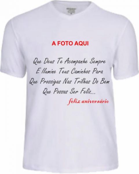 Camisetas com foto, mensagens